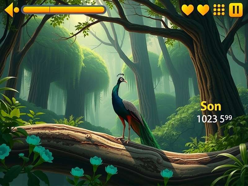 Peacock Forest Challenge Game Screenshot